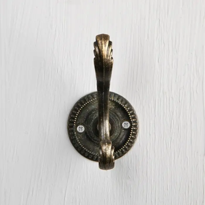 Крючок мебельный ТУНДРА TKd=019, двухрожковый, цвет бронза