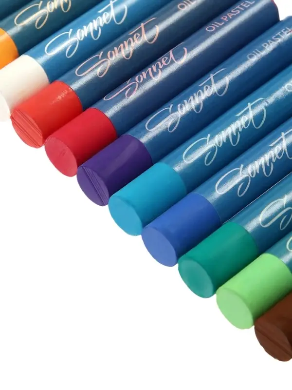Пастель масляная 12 цветов ЗХК &laquo;Сонет&raquo;, 10/69, круглая
