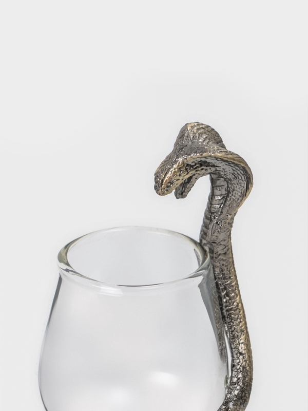 Рюмки для водки "Кобра", подарочный набор на 3 персоны, рюмка 50 мл, бронза