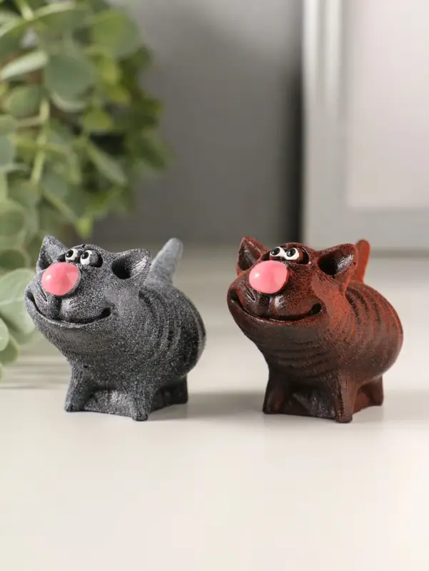 Сувенир Кот Улыбка,микс 5х3,5х5,5см