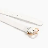 Ремень женский, 2.8&times;105 см, 1 прокол, золотистая пряжка, белый