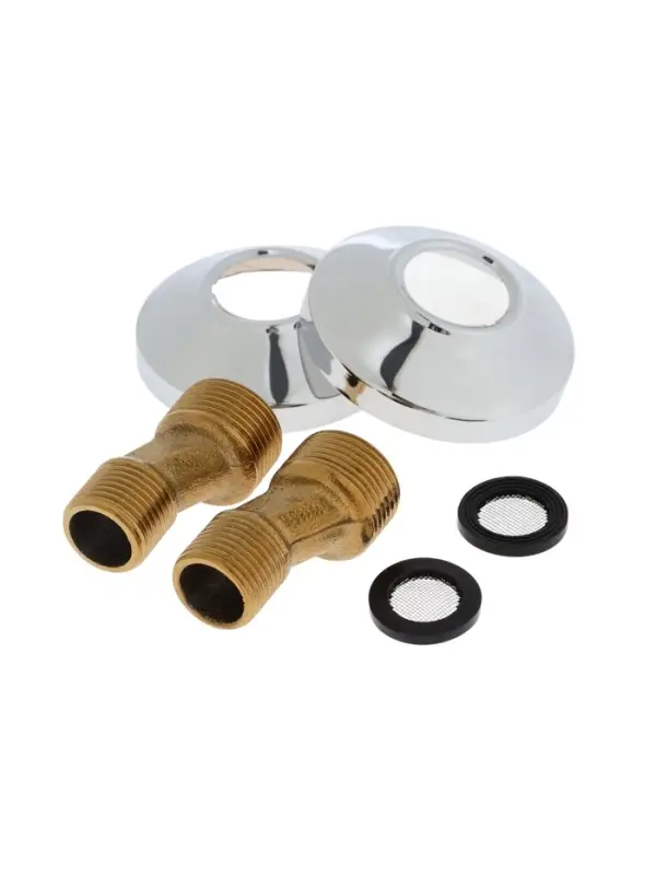 Смеситель для ванны Accoona A7182G, двухрычажный, белый/хром