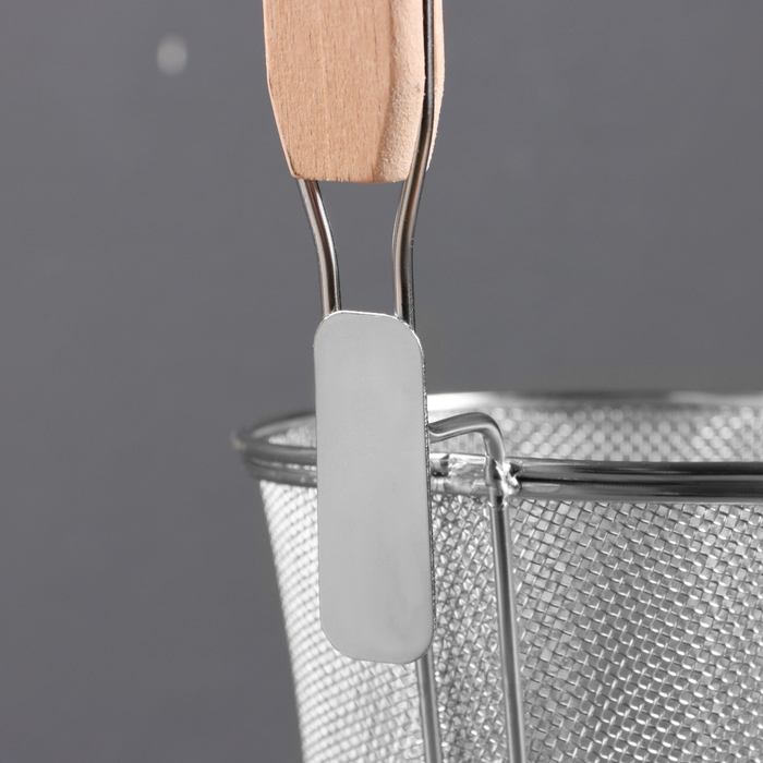 Корзинка для приготовления картошки фри, 35см, дерев ручка Корзинка для приготовления картошки фри, 35см, дерев ручка