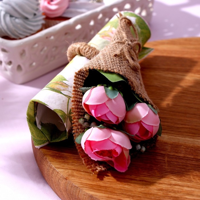 Топперы для торта «С днём рождения» 1 шт., кольцо для салфеток 1 шт., МИКС Топперы для торта «С днём рождения» 1 шт., кольцо для салфеток 1 шт., МИКС