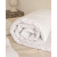 Одеяло Luscan 140х205 стег, кант, 300-350гр/м2 (холлофайбер/микрофибра),бел
