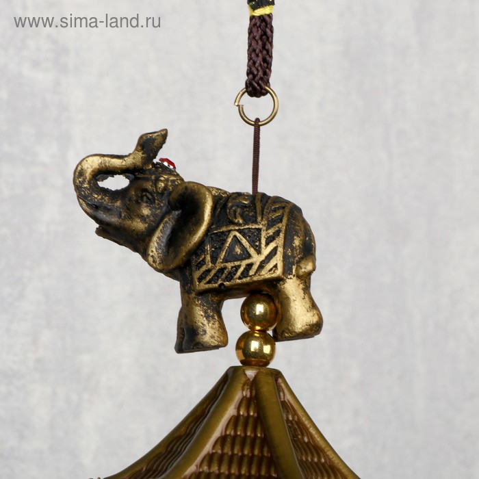 Музыка ветра металл Музыка ветра металл "Индийский слон" 6 колокольчиков 50 см