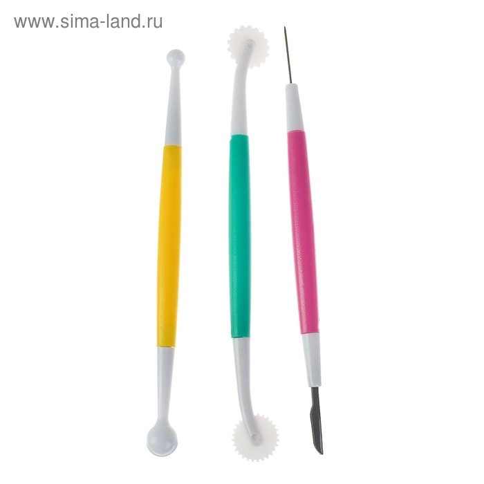 Набор инструментов для лепки из глины, пластилина, пластики, 3 штуки Набор инструментов для лепки из глины, пластилина, пластики, 3 штуки