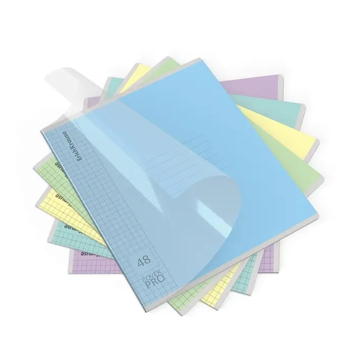 Тетрадь 48л кл ErichKrause Классика CoverPrо glossy, глянц.пласт.обложка, микс