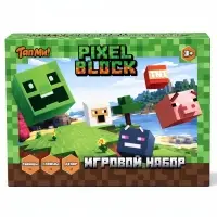 Набор игровой Slime. Pixel Block, сквиш, 2 слайма, декор