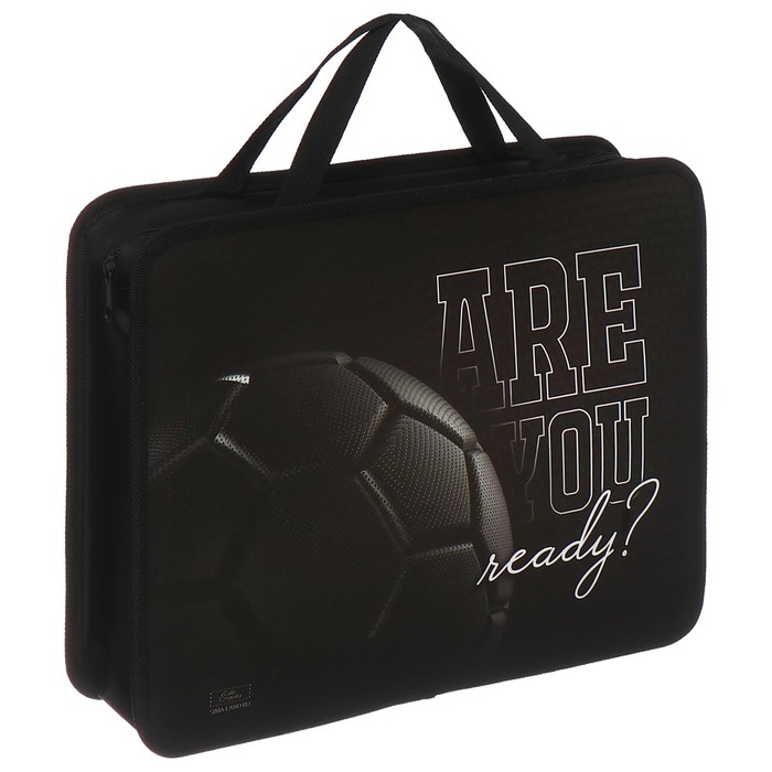 Папка с ручками А4, 330 х 260 х 75 мм, пластиковая, ручки-тесьма, Calligrata Папка с ручками А4, 330 х 260 х 75 мм, пластиковая, ручки-тесьма, Calligrata "Мяч"