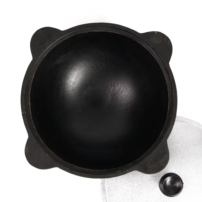 Казан, 4.5 л, плоское дно, алюминиевая крышка, чугун