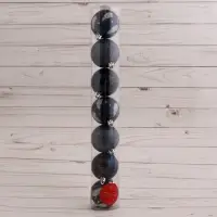 Ёлочные шары &laquo;Воздушные перья&raquo;, d=6 см, набор 7 шт., синие