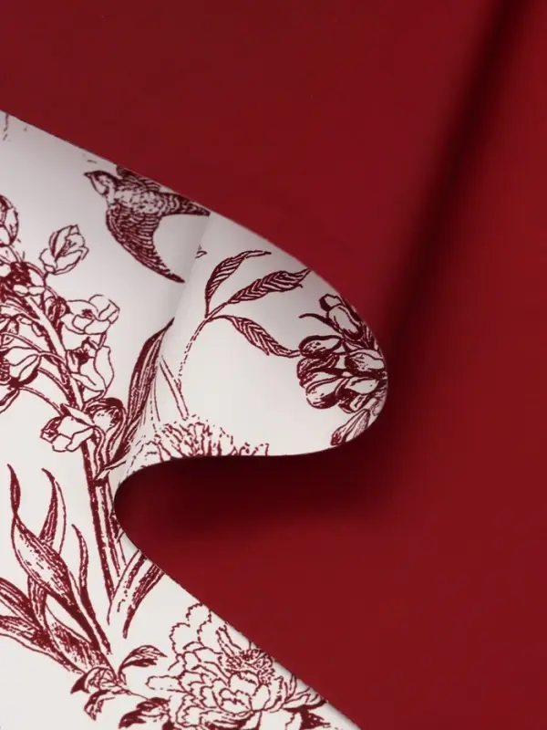 Пленка для цветов, "Романтика", винный, 57х57 см