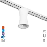 Светильник трековый BayerLux SLIM &laquo;Лотос&raquo;, LED, 12 Вт, 3000K-6000К, 48 В, CRI90, 8&times;8&times;12.5 см, белый