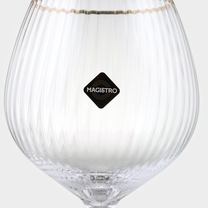 Бокал для вина стеклянный Magistro «Орион», 550 мл, 10×22 см Бокал для вина стеклянный Magistro «Орион», 550 мл, 10×22 см