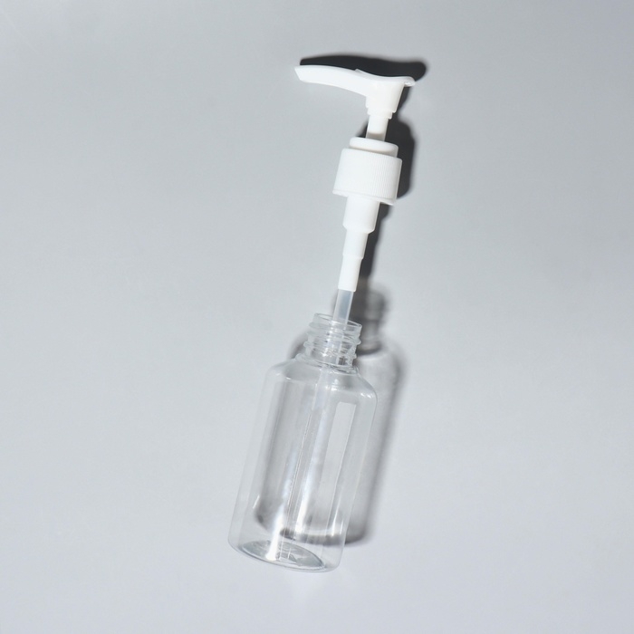 Бутылочка для хранения, с дозатором, 75 мл, цвет белый Бутылочка для хранения, с дозатором, 75 мл, цвет белый