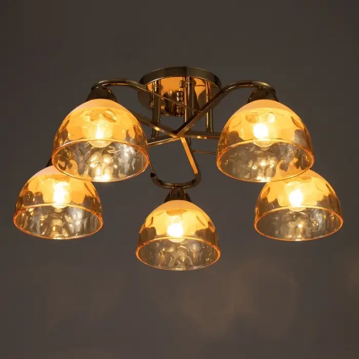 Светильник потолочный BayerLux &laquo;Аквила&raquo;, 5хЕ27, 40 Вт, золото, 45&times;15&times;22 см