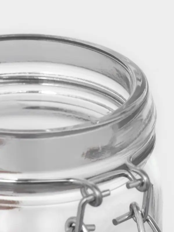 Банка для сыпучих &laquo;Эко&raquo;, 250 мл, 9&times;6.5&times;12 см, с бугельным замком, бамбуковая крышка, стекло, прозрачная