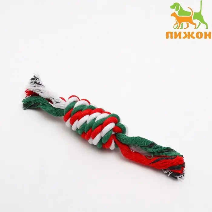 Игрушка канатная &laquo;Зимняя плетёнка&raquo;, малая, до 19 см, 25-29 г, разноцветная