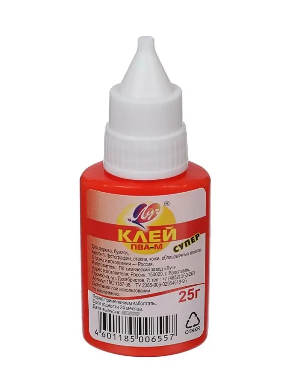 Клeй ПВА-М "СУПЕР", 25 г "Луч"