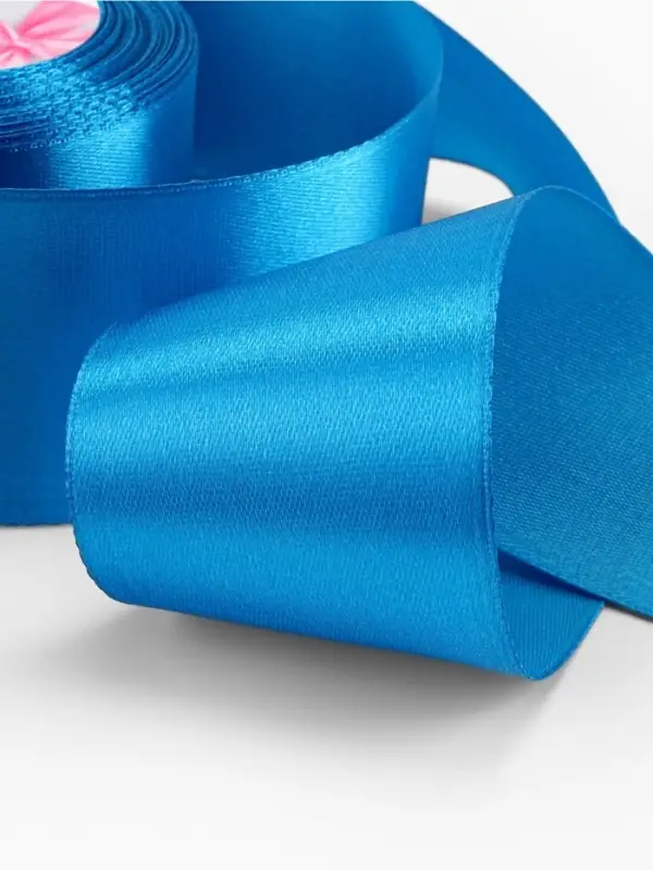 Лента атласная, 50 мм, 23&plusmn;1 м, тёмно-голубая