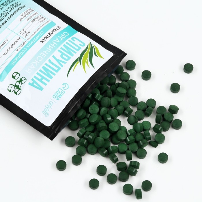 Спирулина органическая в таблетках «Доброе здоровье», 100 шт., 50 г. Спирулина органическая в таблетках «Доброе здоровье», 100 шт., 50 г.