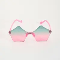 Карнавальные очки "Пятиугольник" градиент, цвета МИКС