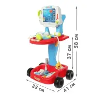 Игровой набор доктора в тележке &laquo;Лечим быстро&raquo;, 18 предметов