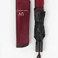 Зонт механический &laquo;Однотонный&raquo;, 4 сложения, 8 спиц, R=47/55 см, d=94 см, бордовый