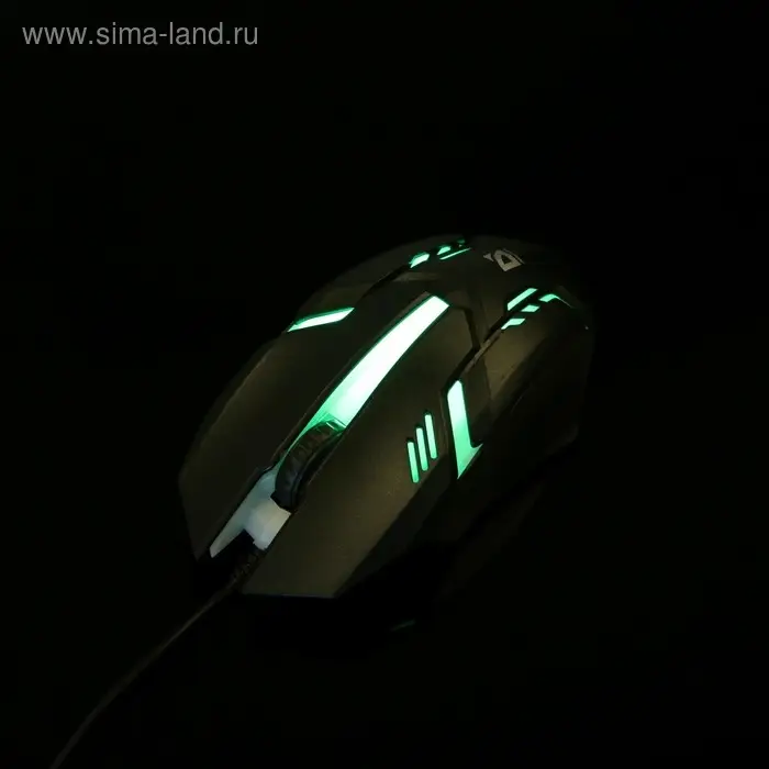 Мышь Defender Cyber MB-560L, игровая, проводная, оптическая, подсветка, 3 кнопки, 1600 dpi, черная Мышь Defender Cyber MB-560L, игровая, проводная, оптическая, подсветка, 3 кнопки, 1600 dpi, черная