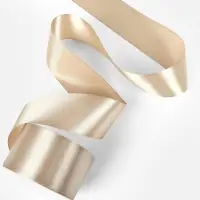 Лента атласная, 50 мм, 23&plusmn;1 м, тёмно-кремовая №268