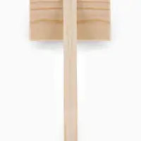 Щетка-пуходёрка деревянная ZOONIK полукруглая, большая, 85×55 см