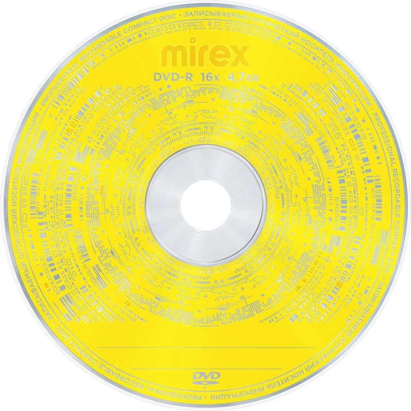 Носители информации DVD-R, 16x, Mirex, конверт/1, UL130003A1C