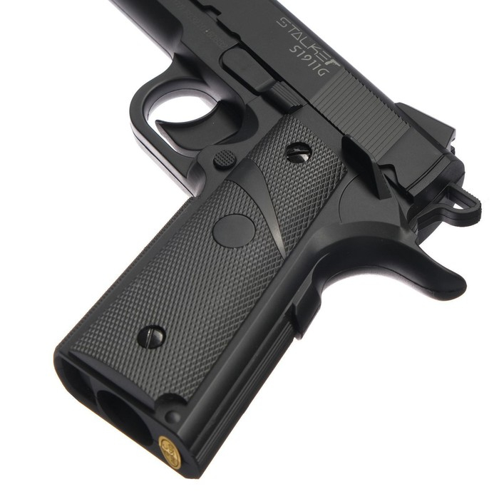 Пистолет пневматический Stalker  Пистолет пневматический Stalker "S1911G" кал. 4.5 мм, 3 Дж, корп. пластик, до 120 м/с