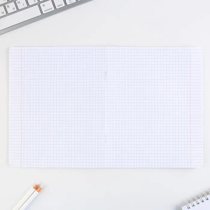 Тетрадь в клетку, 12 листов, А5, на скрепке, блок №1 «Градиент»МИКС