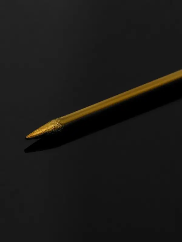 Основа &laquo;Брошь-игла&raquo; с бусиной d=1 см (набор 5 шт.), L=7.5 см, площадка 1.5 см, цвет золото