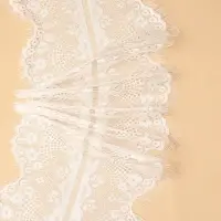 Кружево реснички, 195 мм, 3&plusmn;0.5 м, белое