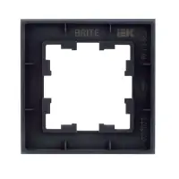 BRITE Рамка 1 пост РУ-1-2-БрД стекло дымчатый