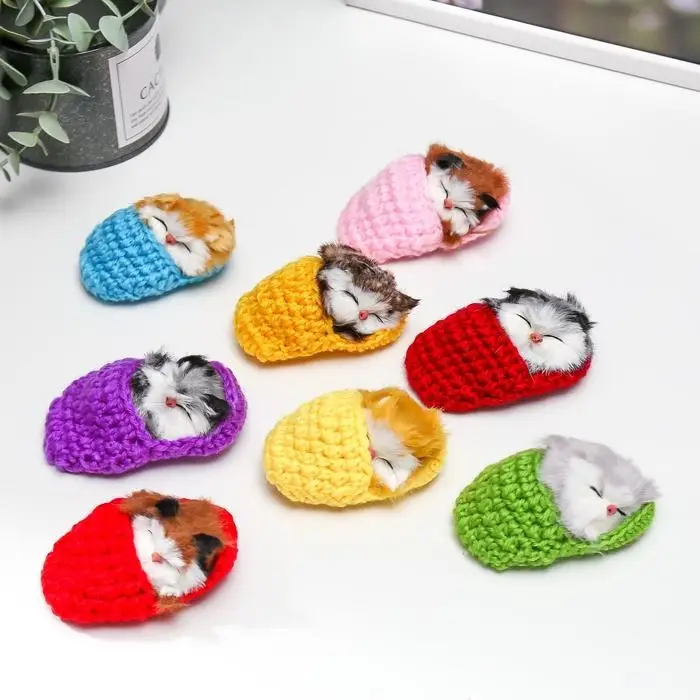 Фигурка-пушистик &laquo;Кот в тапочке&raquo;, МИКС