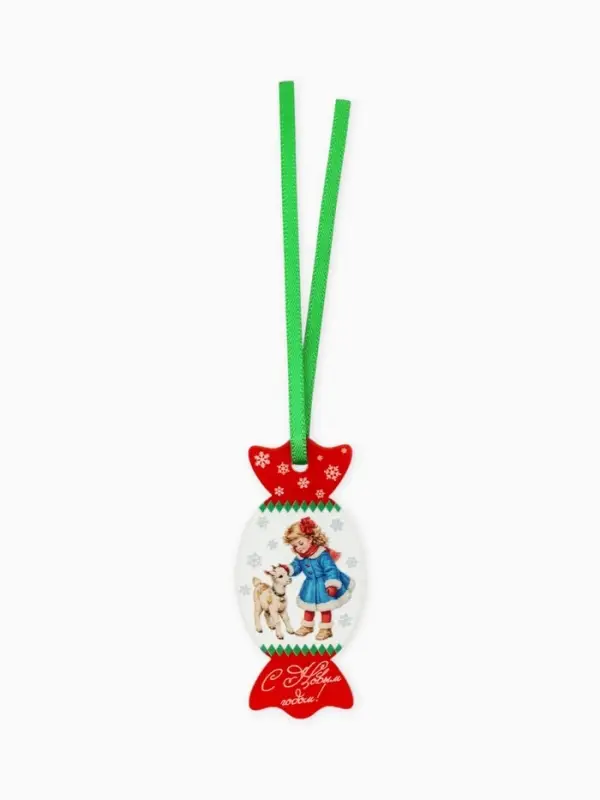 Елочная игрушка, акрил, 2.8&times;6 см &laquo;С Новым годом! Козочка&raquo;