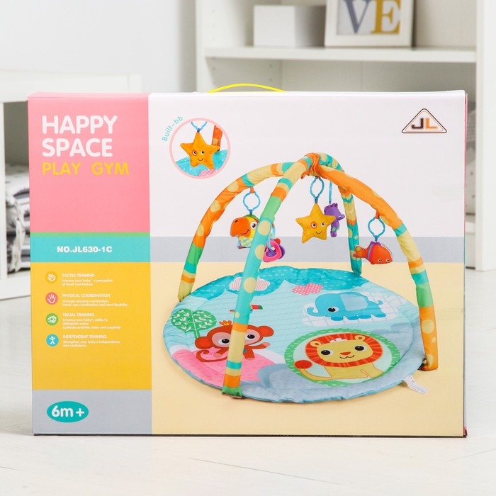 Развивающий коврик с дугами «Друзья Африки», квадратный, 76х76х0,5 см Развивающий коврик с дугами «Друзья Африки», квадратный, 76х76х0,5 см