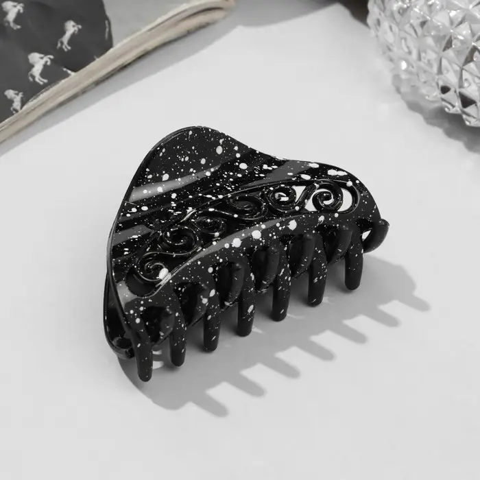 Крабик для волос «Флоранс», завитки, 6.5 см, МИКС