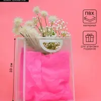 Пакет ПП с вырубной ручкой, прозрачный, 33&times;28&times;12 см, белый