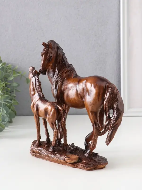 Сувенир полистоун Сувенир полистоун "Лошадь с жеребёнком" под дерево 19х6,5х20,5 см