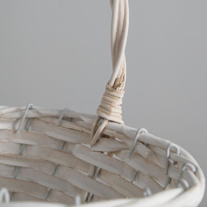 Корзина плетеная, ива, 22х16х11,5/25 см, белый Корзина плетеная, ива, 22х16х11,5/25 см, белый