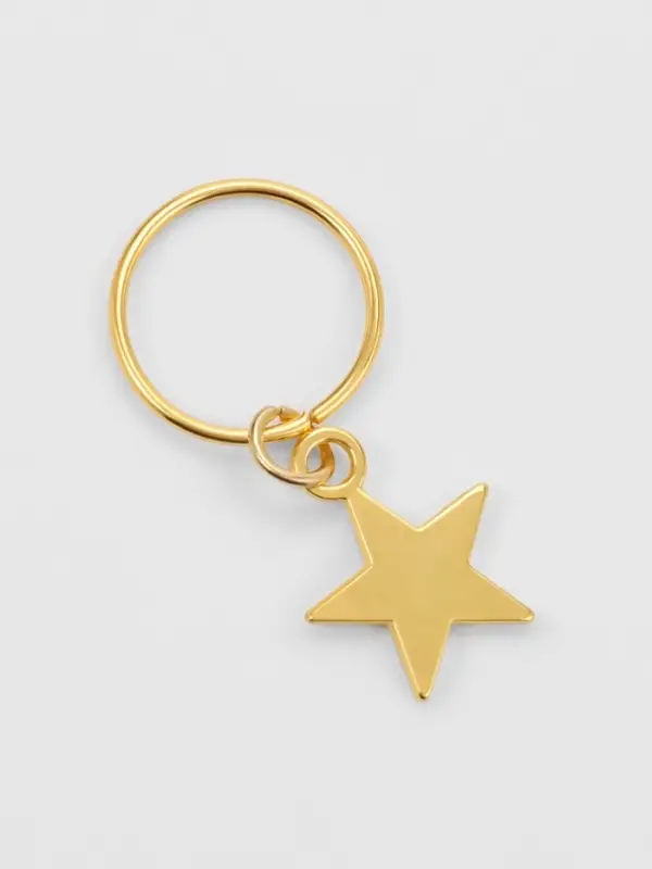 Пирсинг для волос &laquo;Звезда&raquo;, 2.8&times;1.3 см, 10 шт., цвет золотистый