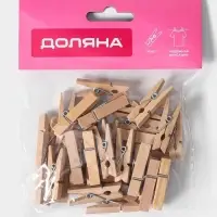 Прищепки для белья Доляна &laquo;Мини&raquo;, деревянные, 3.5&times;0.7&times;1 см, см, 30 шт.
