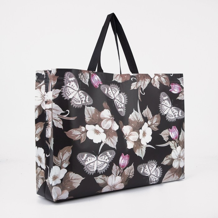 Сумка хозяйственная без застёжки, цвет чёрный Сумка хозяйственная без застёжки, цвет чёрный