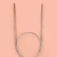 Спицы круговые, для вязания, с металлическим тросом, d=3 мм, 14/80 см