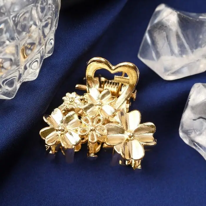 Краб для волос Краб для волос "Жасмин" 2,5 см, золото